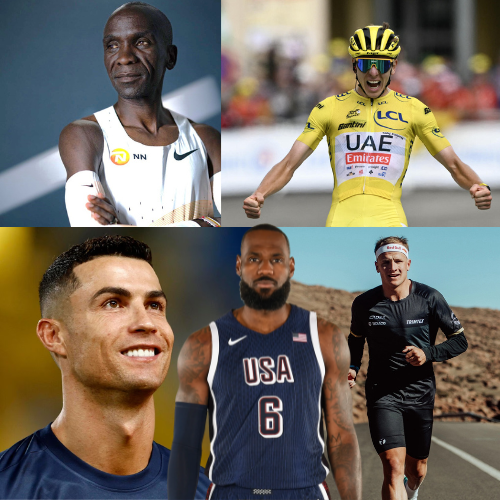 Kipchoge, Cristiano, Blummenfelt, Pogacar and James