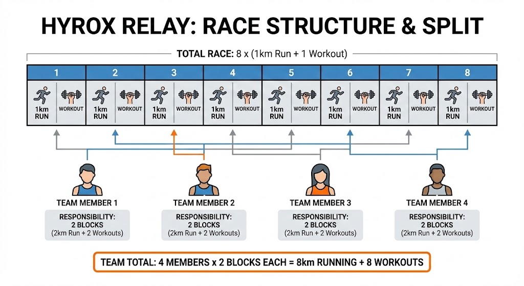 Hyrox Relay Race Structure