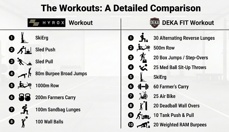 Hyrox vs Deka Fit - Stations